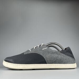 OluKai Nohea Moku Men’s 9.5 Gray Mesh Slip On Sneakers Comfort Shoes Casual EUC